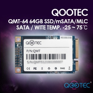 [QOOTEC] WITE TEMP. -25 ~ 75℃도 큐텍 QMT-64I 64GB SSD/mSATA/MLC SATA 산업용SSD