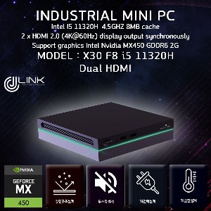 X30 F8 11세대 I5 11320H Dual HDMI 산업용 컴퓨터