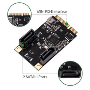 IO-MPE40150/Mini PCIe to 2 Port SATA Card MINI-PCI SATA 2포트 변환카드