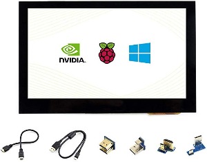 Waveshare 4.3inch HDMI LCD (B) 800x480 Resolution IPS Monitor Capacitive Touch Screen Supports Multi Mini PC Raspberry Pi 4 BB Black Banana Pi